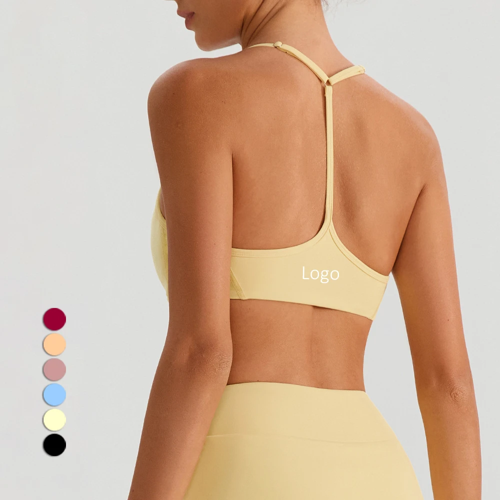 Women's High Support Y-Line Strap Adjustable Quick Dry Padded Comfortable Removable Pads Gym Yoga Fitness Sports Bra