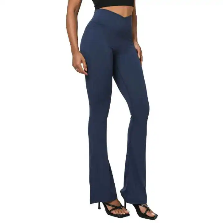 Women's Solid High-Waisted Ankle-Length Yoga Pants | Spandex/Polyester Four-Way Stretch Breathable Sweat-Wicking Quick Dry
