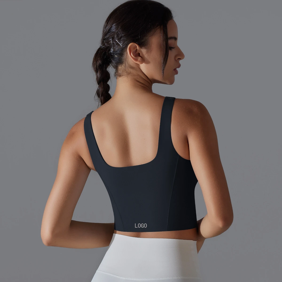 Women's Integrated Sports Bras Wide Shoulder Strap High Strength Breathability Fitness Yoga Tank Top Comfortable Running Wear