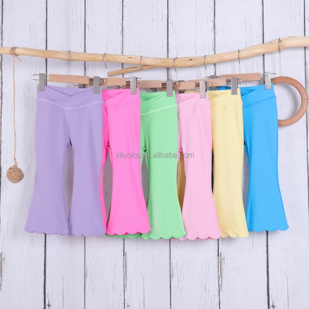 Custom Logo Toddler Clothes Sports Clothing Kids Yoga Wear Baby Pants Sports Leggings