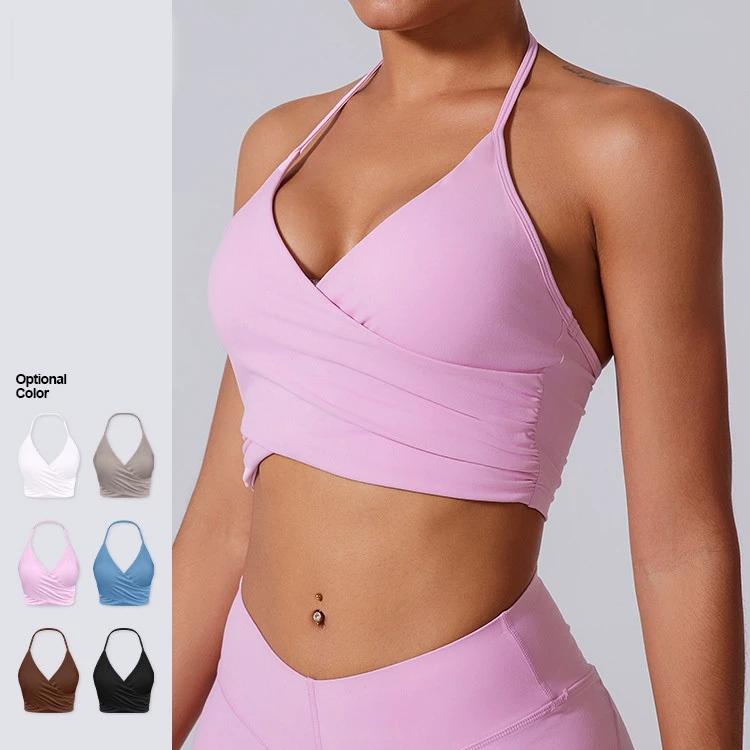 New Design Women Sexy Strap Quick Drying Breathable Gym Running Workout Fitness Sport Bra