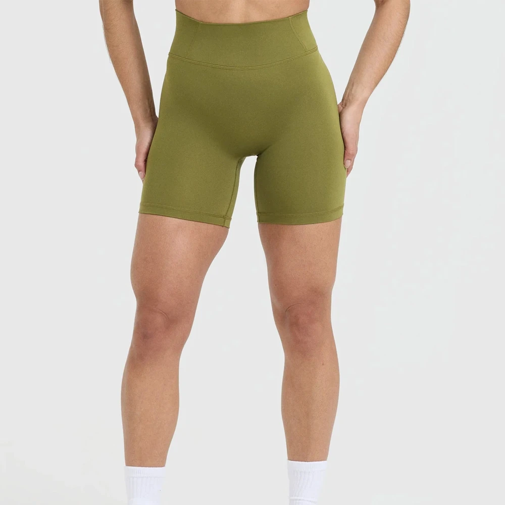 Women High Waisted Sportspants Sexy Scrunch Butt Yoga Short Legging Compression Seamless Fitness Short Pants