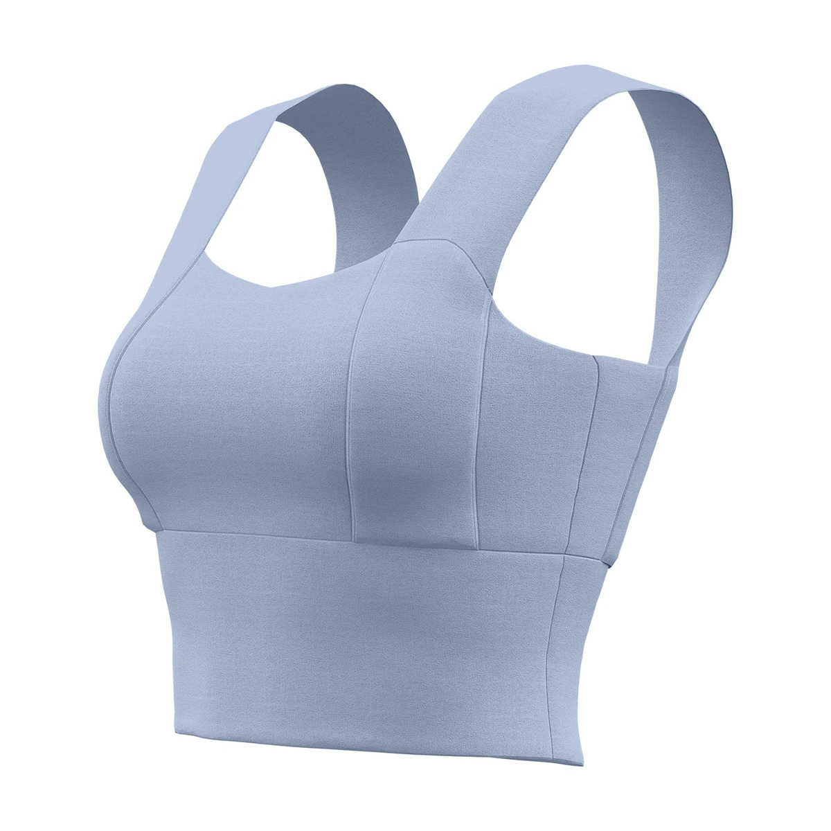Wide-Shoulder Fixed Women's Thin Yoga Sports Bra Custom Front Logo Adjustable Straps Breathable Quick-Dry Plus Size Reversible