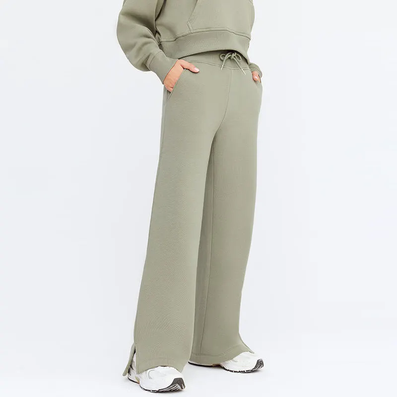 Sweatpants Custom Service High Waist Wide Leg Pants Flare Oversized Gym Jogging Wear Women Outfits High Quality Long Pants