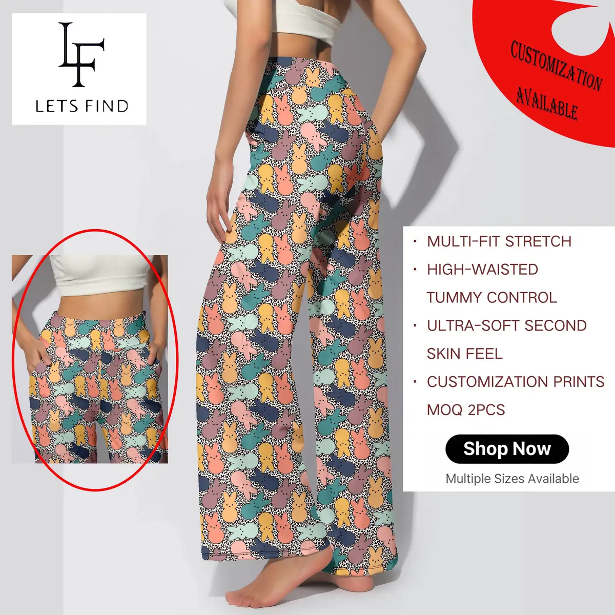 New Lets Find Must-Have Elastic Waist Wide-Leg Leggings For Women, Sexy Loungewear Women & Comfortable Streetwear Option