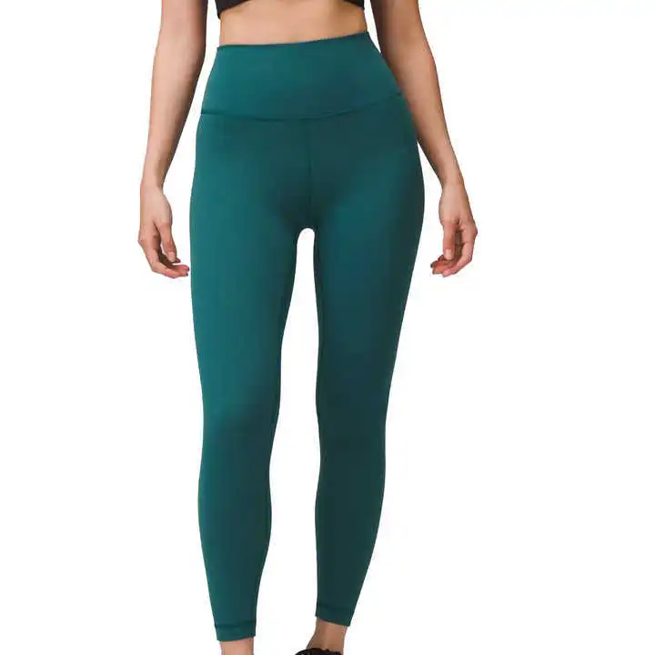 2026 New Fashion Women's Gym Leggings Elastic Waist Mid Waist Breathable Lightweight OEM Service Solid Gradient Pattern 100%
