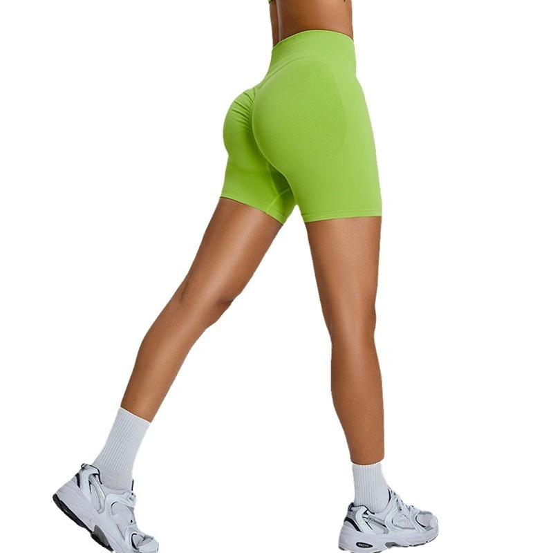 High Waist Butt Lift Fitness Yoga Shorts Quick Drying Lifting Solid Scrunch Butt Workout Sports Short Fitness Biking Short