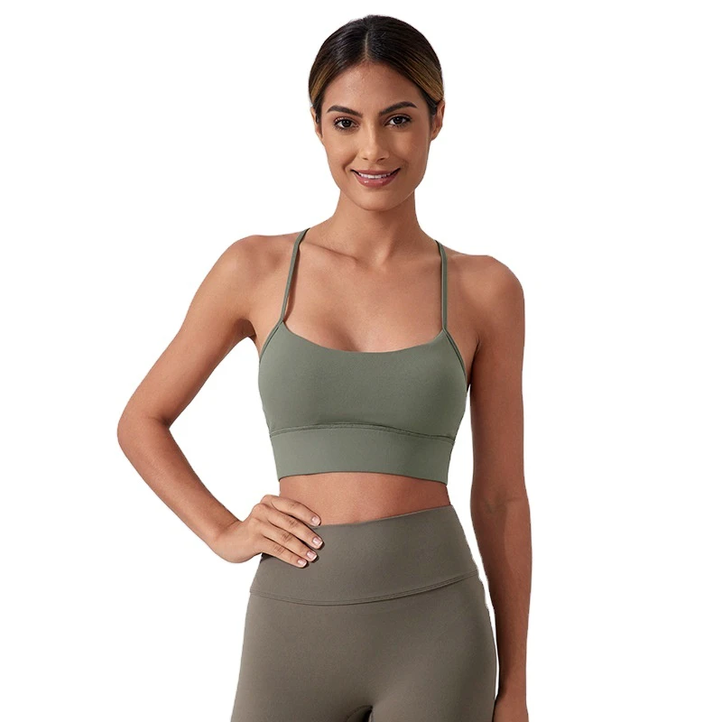 New Breathable Women Tops Fitness Gym Wear Workout Push up Yoga Bra Back Seamless Sports Bra