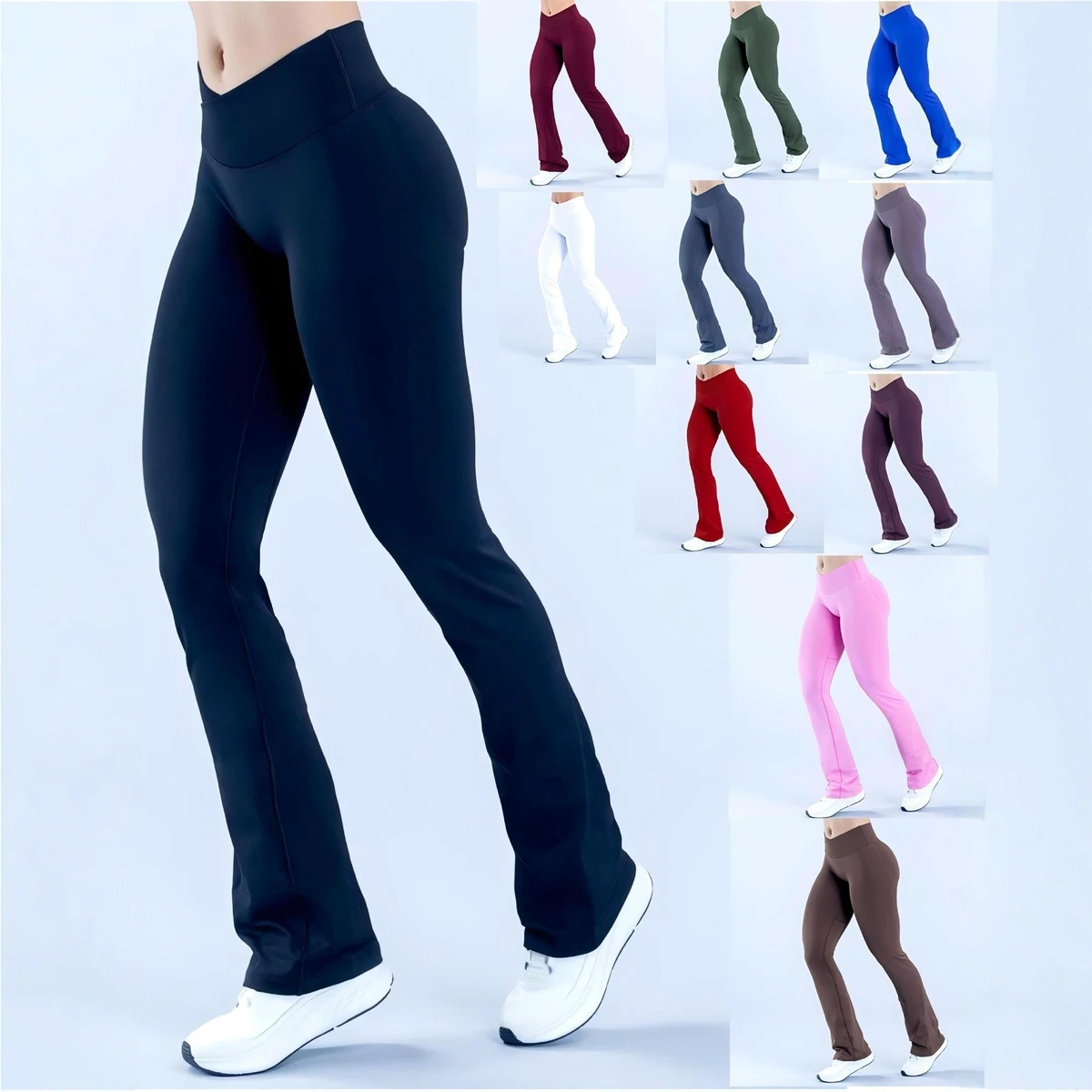 Flare Leggings for Women Lynnie Bell Bottom Yoga Pants High Waisted Tummy Control Bootcut Workout Leggings