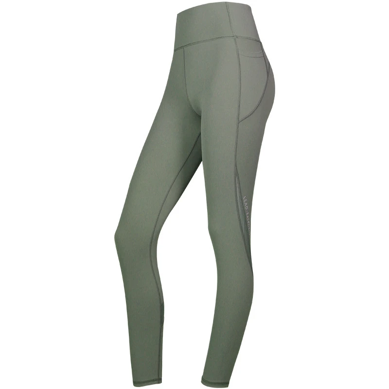 Customized New Mesh Stitching Sports Pants Women's Side Pockets Yoga Pants Quick Dry Hip Lift Fitness Scrunch Leggings