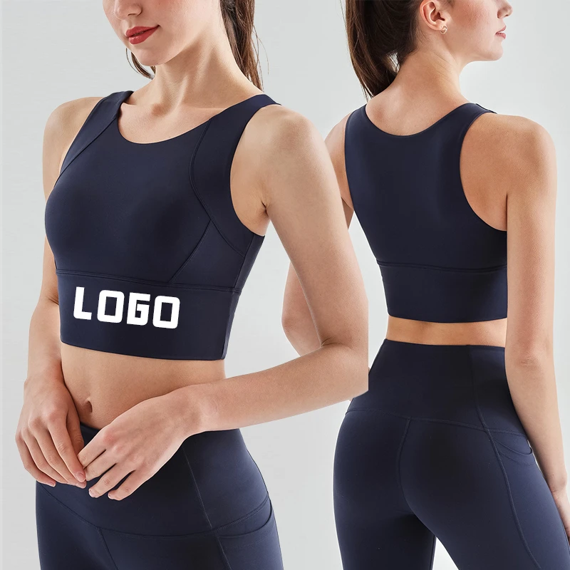 High Quality Women's High Collar Yoga Training Bra Quick Dry & Breathable High Support Sports Bra for Adults