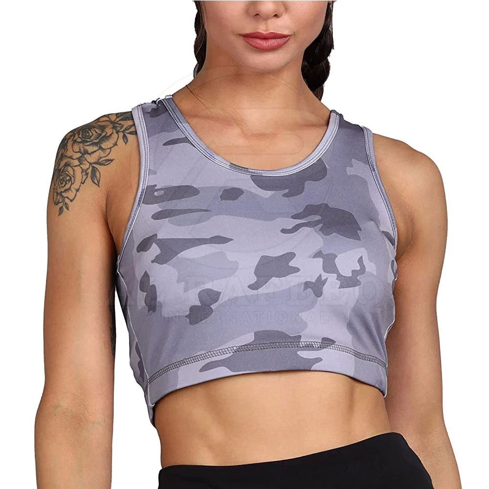 Wholesale Women's Fitness Bra-Yoga & Gym Wear Breathable Spandex/Polyester Adjustable Straps Removable Pads Medium Support