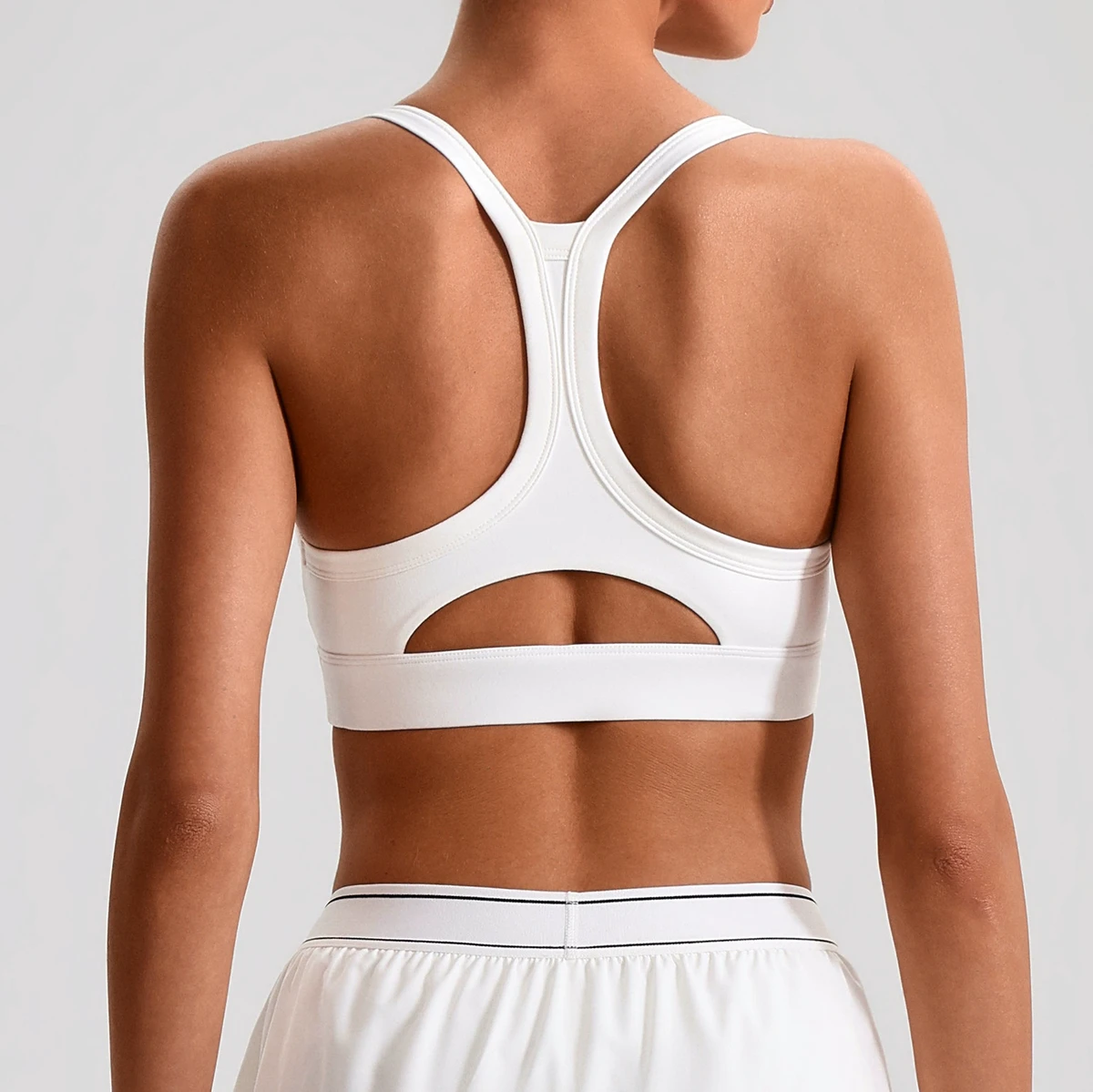 Women's High Support Yoga Vest Quick-Drying Four-Way Stretch Spandex/Nylon U-Neck Sports Bra for Adults