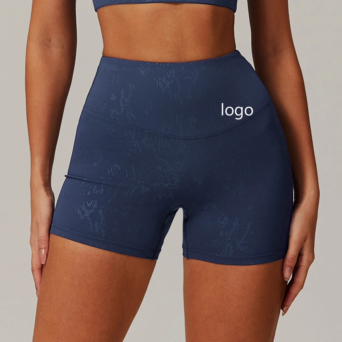 Women's High Waist Yoga Shorts Quick Dry Tight Fitting with Logo Customization Solid Pattern Hip Lifting Sports Pants Wholesale