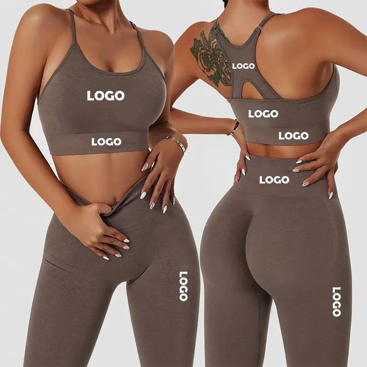 Women's Workout Training Bra Cross Straps Solid Color Eco-Friendly Print Plus Size Sports Yoga Bra Quick Dry Anti-Bacterial