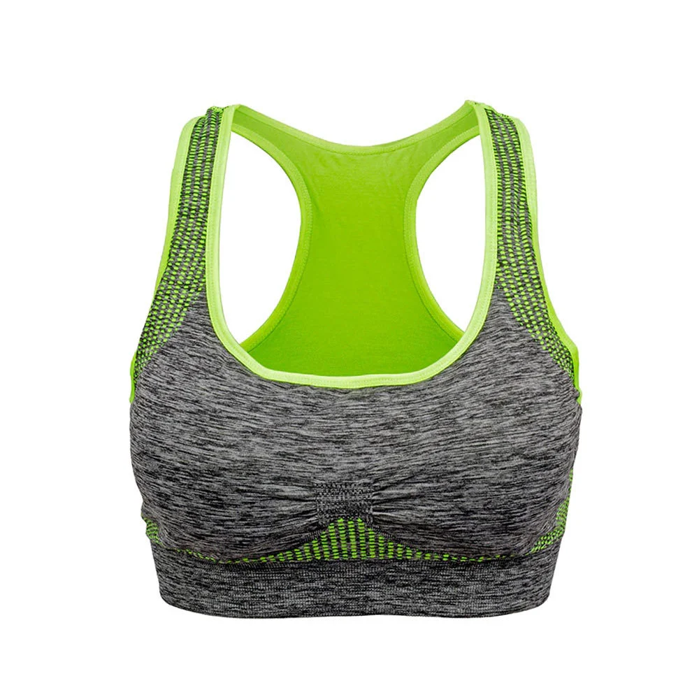 Seamless Simple Sports Bra Front Soft Skin-Friendly Spandex/Nylon Material Breathable Quick Dry for Yoga Gym Home Workouts