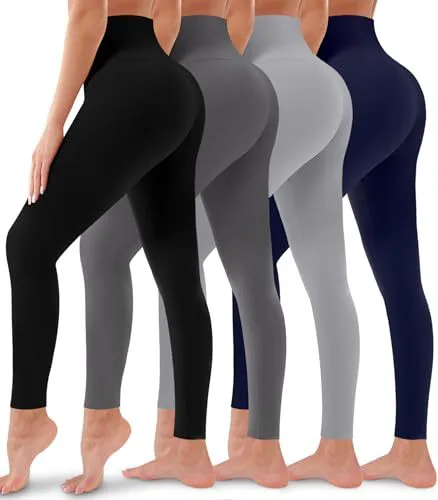 High Waist Sporty Comfortable Woven Spandex/Nylon Leggings for Women-Ankle-Length