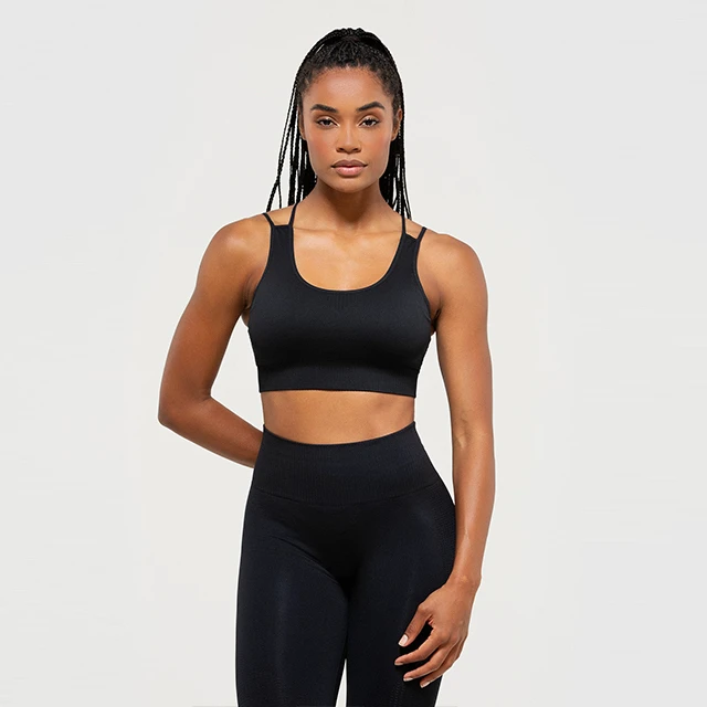 Women's Summer Sports Bra-Wire-Free Breathable Lace Decoration Adjustable Straps Triangle Cup Shape Custom Color Options Solid