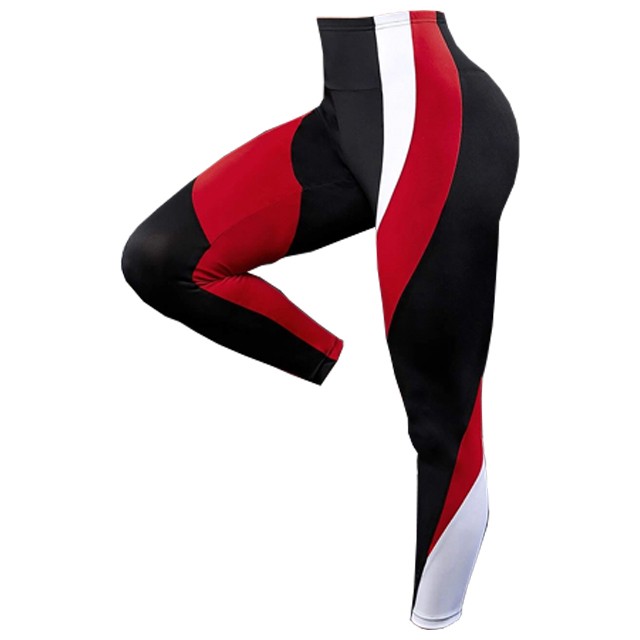 Breathable Comfortable Knitted Spandex/Nylon Solid High Waist Four-Way Stretch Quick Dry Yoga Leggings Women Pants