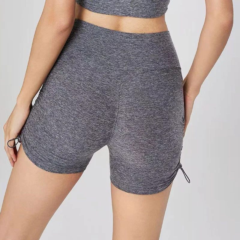 OEM ODM Women High Waist Elastic Waist Gym Shorts Butt Lifting Yoga Workout Quick Dry Tummy Control Spandex/Polyester Factory