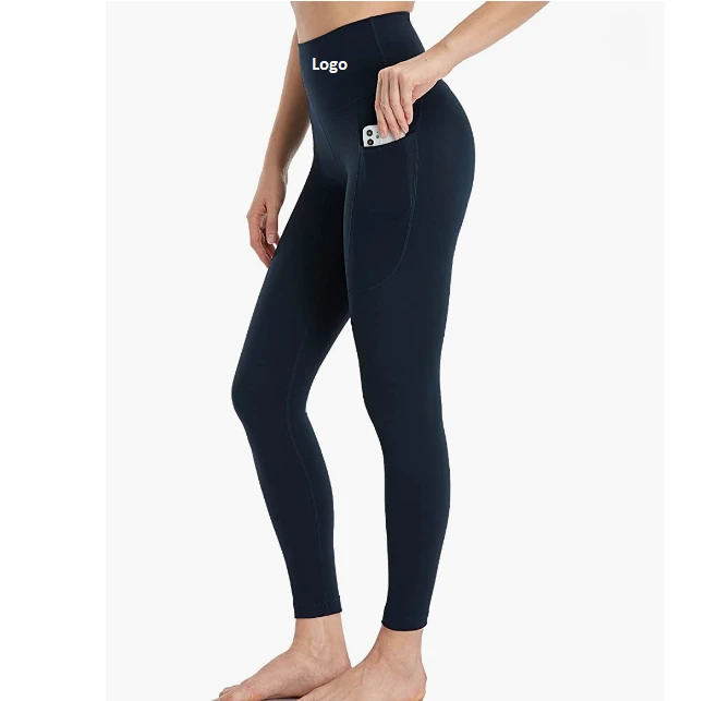 Wholesale Pricing Trendy Leggings With Side Pockets for Women High Waisted Compression Workout Yoga Pants Available