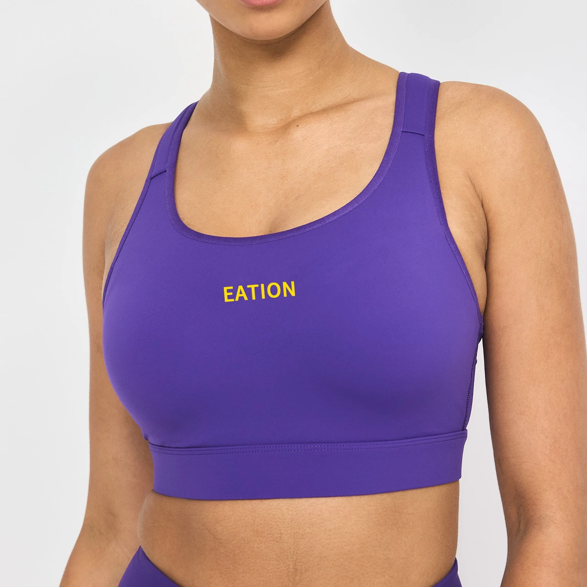 High Impact Sports Bra Women Running Training Yoga High Support Wide Strap Padded Cross Back Sports Bra Fitness Yoga Wear