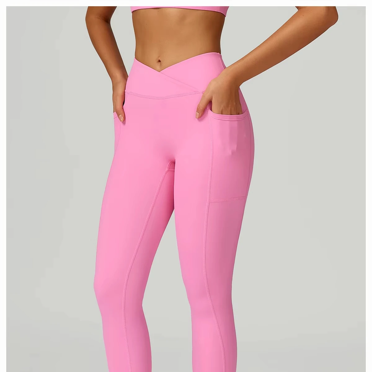 Women's Solid High Waist Yoga Leggings Gym Sports Fitness Workout Outdoor Running Tight Pants Sweat-Wicking Breathable Four-Way