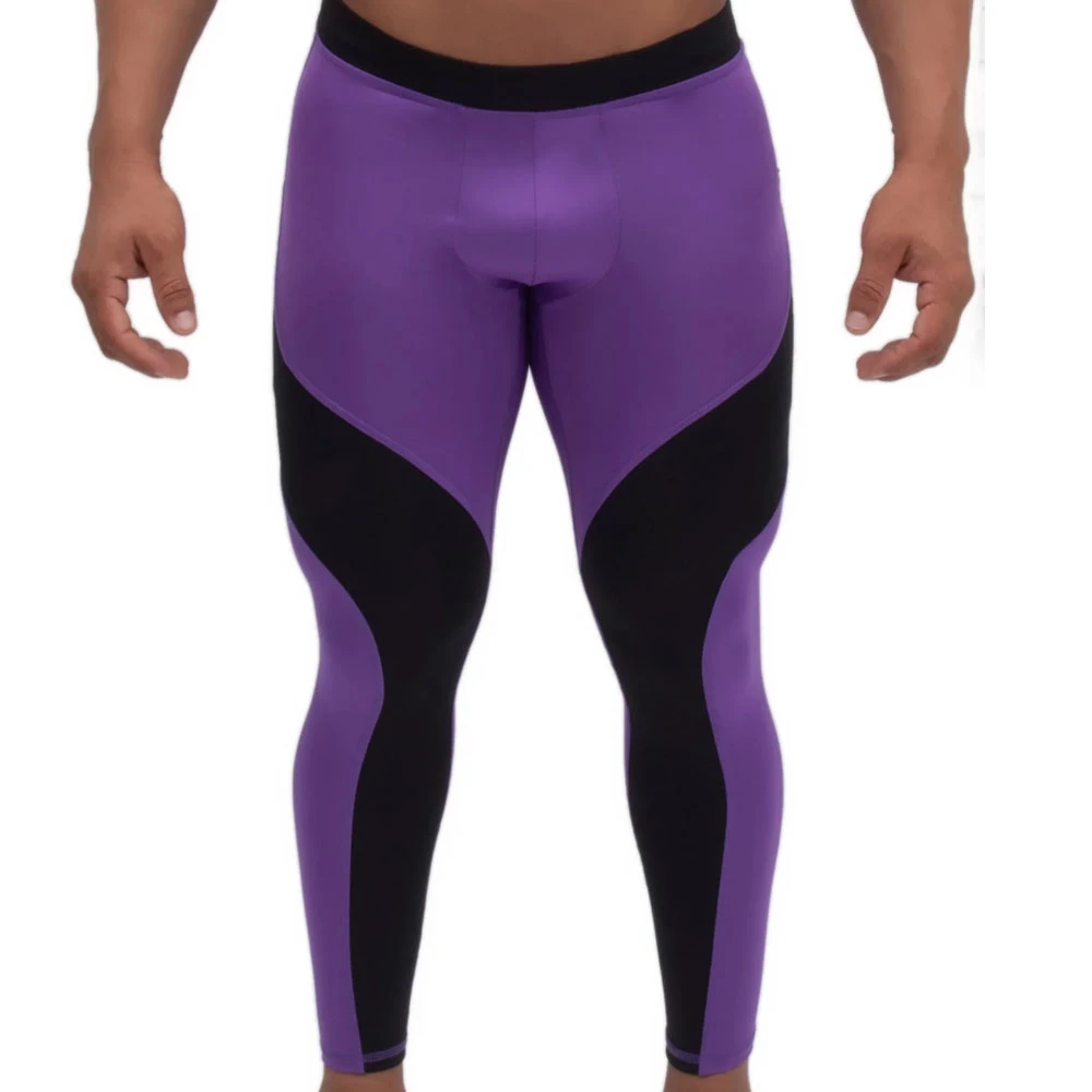 Performance Men's Compression Pants Manufacturer High Durability Sports Tights Elastic Waist Quick Dry Breathable