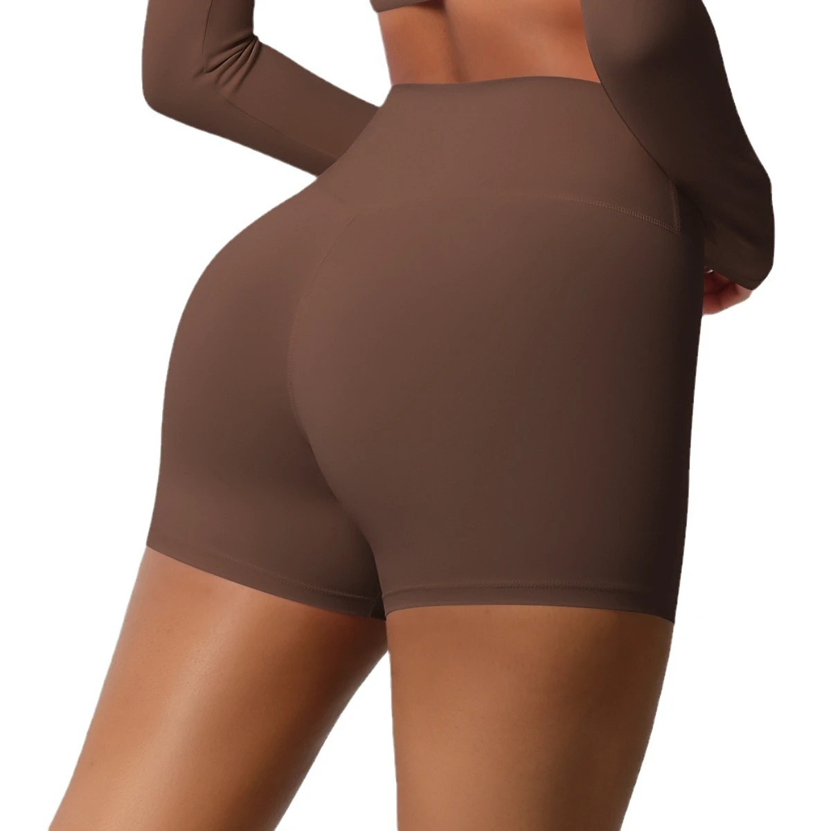 Women's Tight-Fitting Sports Shorts Elastic High Waist Fitness Shorts for Yoga Gym Running