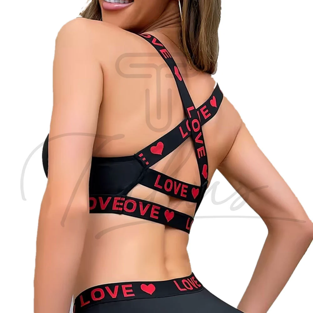 Made Pakistan Women's Simple Lightweight High Support Racerback Yoga Sports Bra Spandex/Nylon Breathable Four-Way Stretch Front