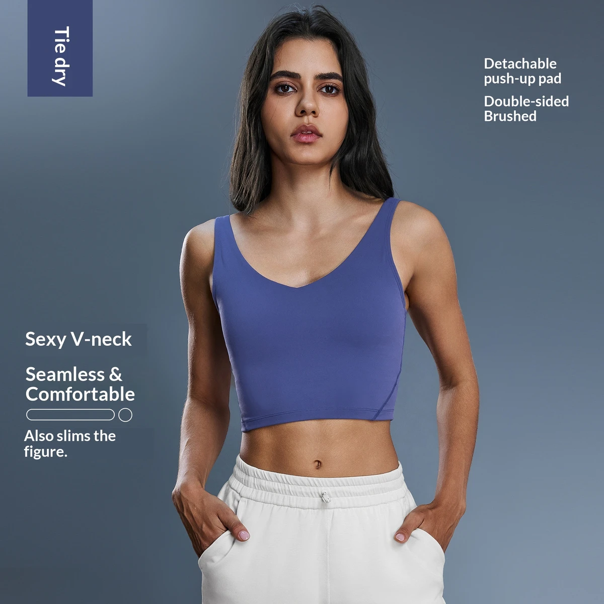 New Cross-Border Breathable High Support Sports Bra for Women Yoga Running Fitness Tank Top Spandex/Nylon Material Model S2054