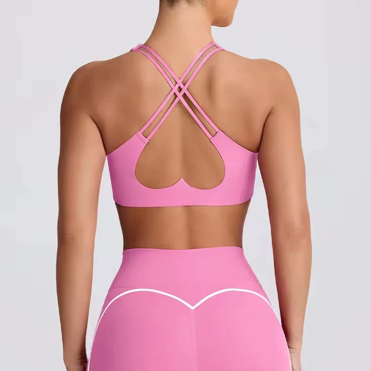 Custom Blank Hollow Out Back Bra Sport Wholesale Workout Gym Plus Size Lightweight Breathable Sports Bra