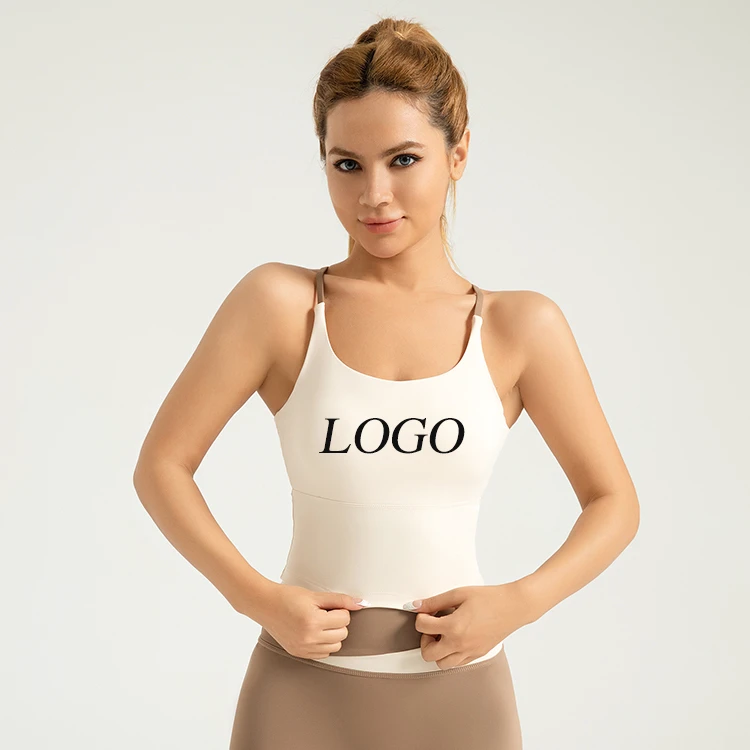 Custom logo and Colors Sports Fitness Yoga Hot Sexy Cross Strap Color Match Back Sports Bra