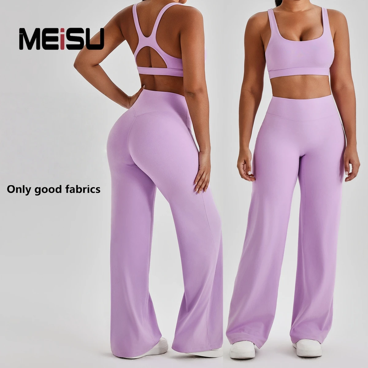 2 Piece Naked Feeling Yoga Tracksuit High Waist Tight Fit Quick Dry Active Wear for Women Gym Running