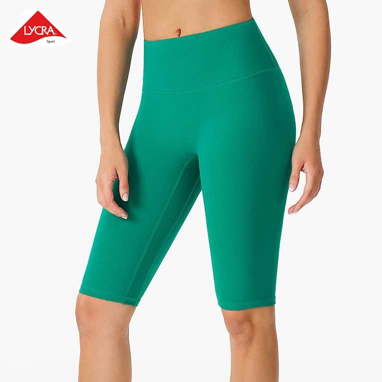 Fashion Women's Knee Print Tight Comfortable Fitness Pants High Waist Running Tummy Control Workout Sports Yoga Shorts Leggings