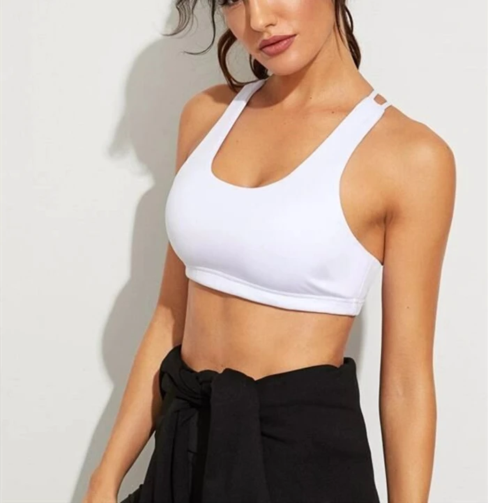 Hign Quality Plain Sports Bra Wholesale Sujetador Deportivo Bh Sports Bra Customize Ladies Gym Bra