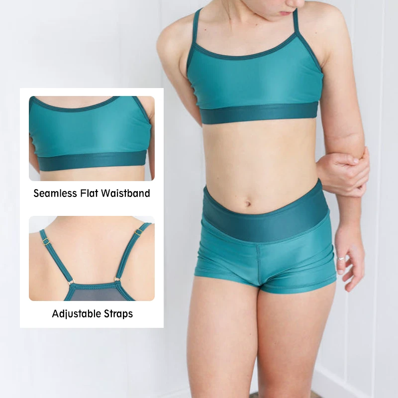 Premium Quality Sports Clothing Factory Custom logo Fitness Workout Top Kids Mesh Yoga Bra for Girls