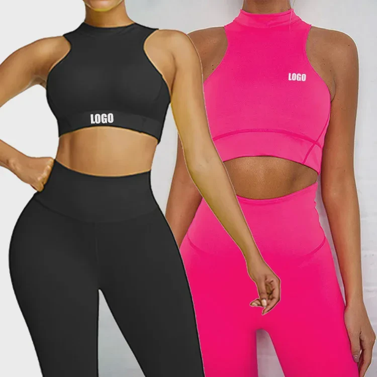 Yoga Set Women Gym Fitness Set 2 Piece Women Tracksuit Reflective Sport Wearing Womens Tracksuits Sport Wear