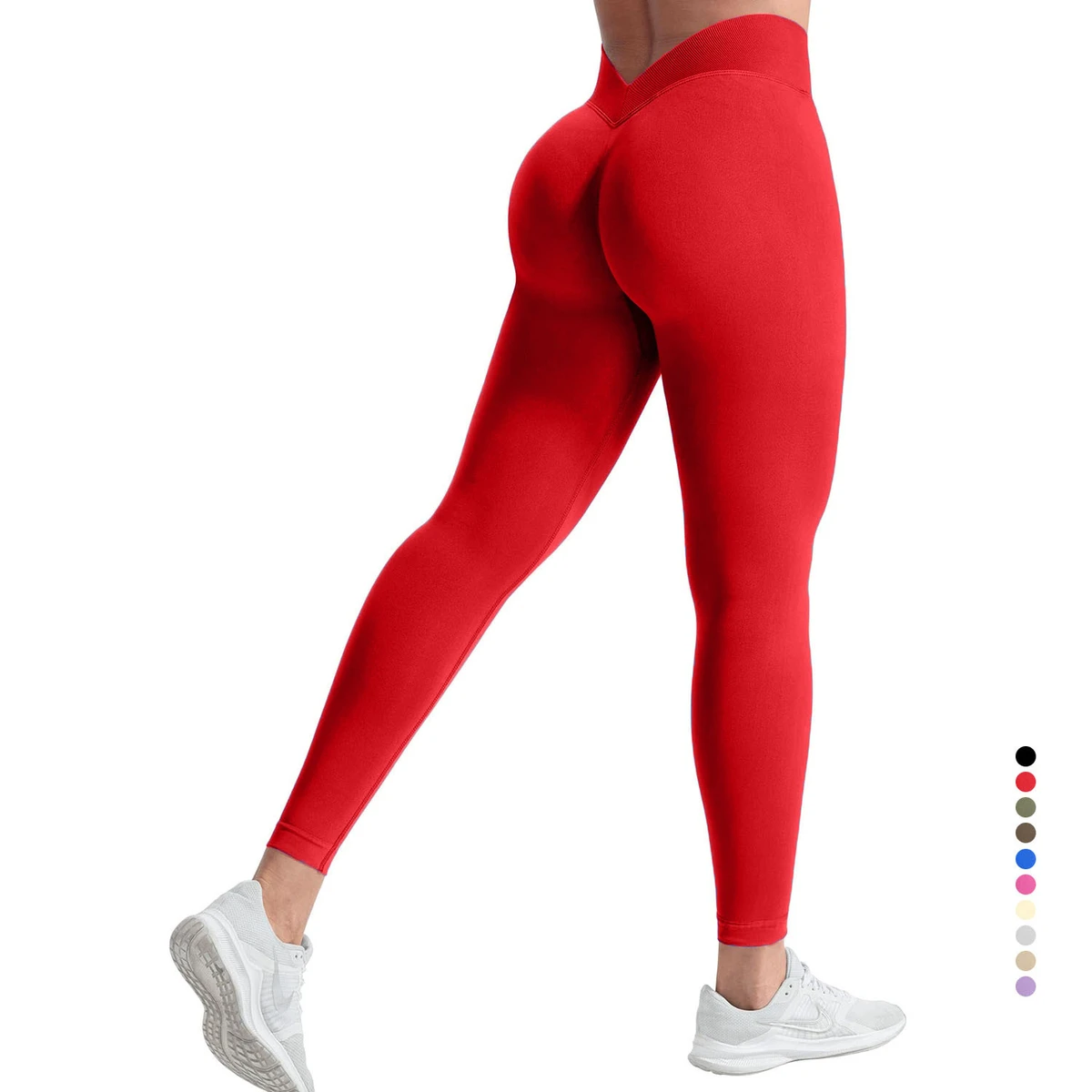 Seamless Back V Waist Yoga Leggings High Stretchy Butt Lifting Breathable Sports Pants for Mejur Yoga Leggings