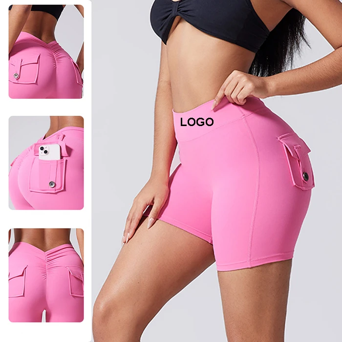 Women's High Waist Yoga Shorts Mesh Solid Breathable Eco-Friendly Fitness Pants Elastic Waist Closure Sports Running