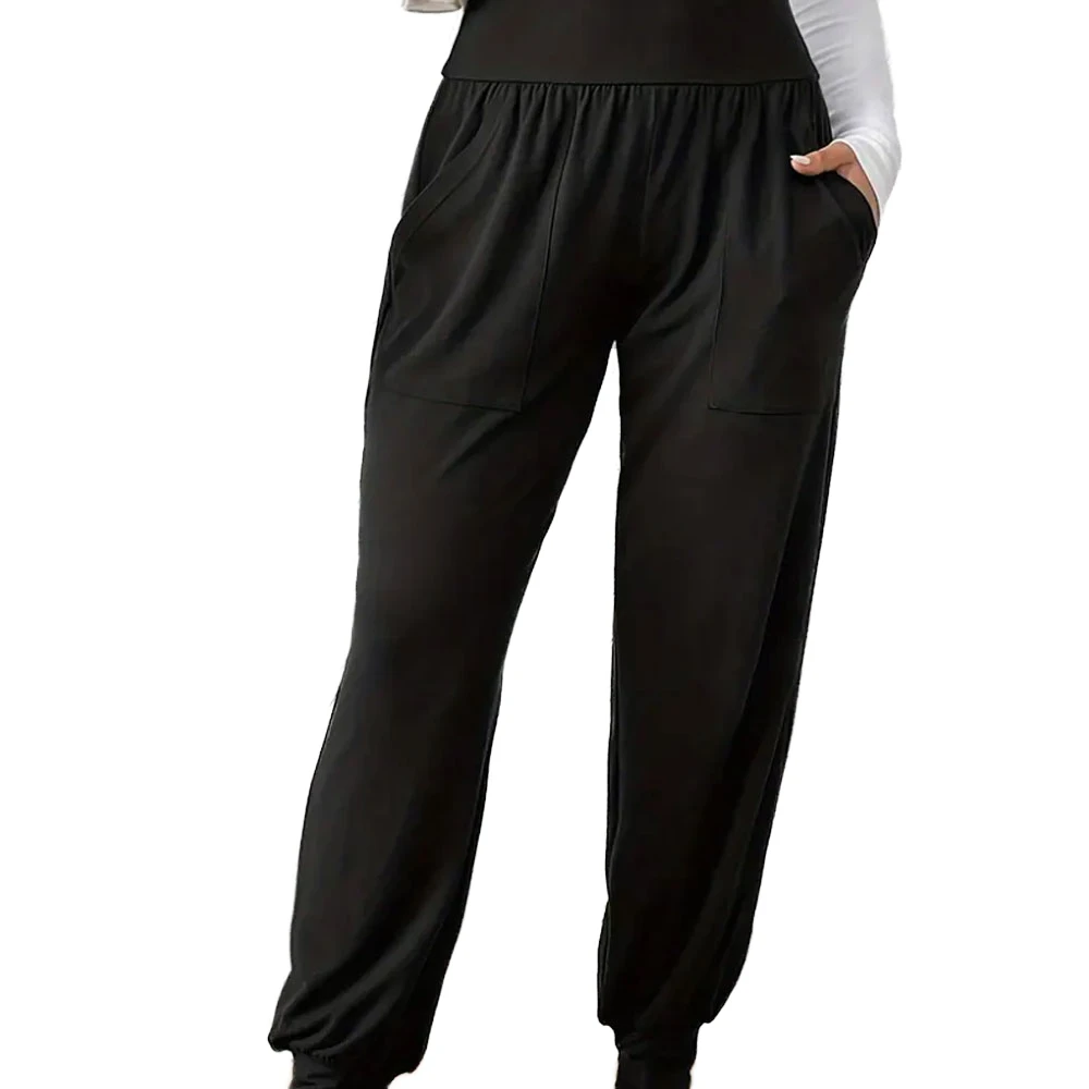 Best Selling Winter Flat Mid Elastic Waist Women's Casual Wide Leg Pants Running Wear Comfortable Fit Quick Dry Breathable High