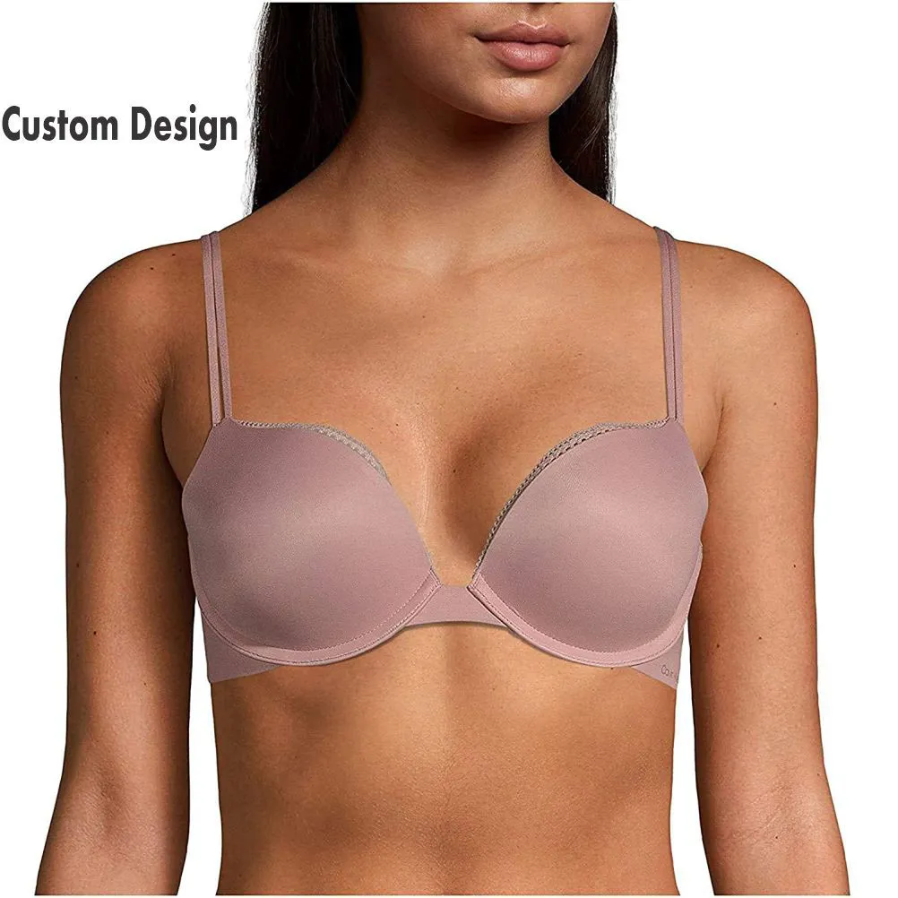 Women Push up Bra Wireless Breathable Lace Adjustable Straps Soft Padding Full Cup Comfortable Fashion Wholesale Factory Supply