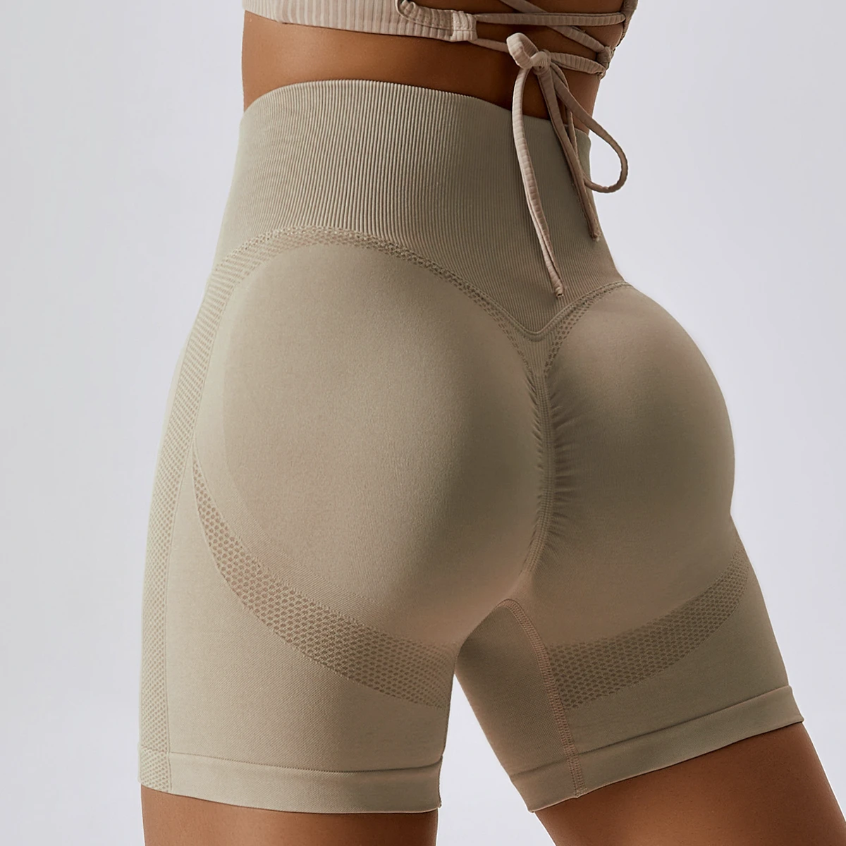 Hot Sale High Quality Breathable Women's Fitness Yoga Shorts 100% Cotton Elastic Waist High Waist Gym Running Quick Dry