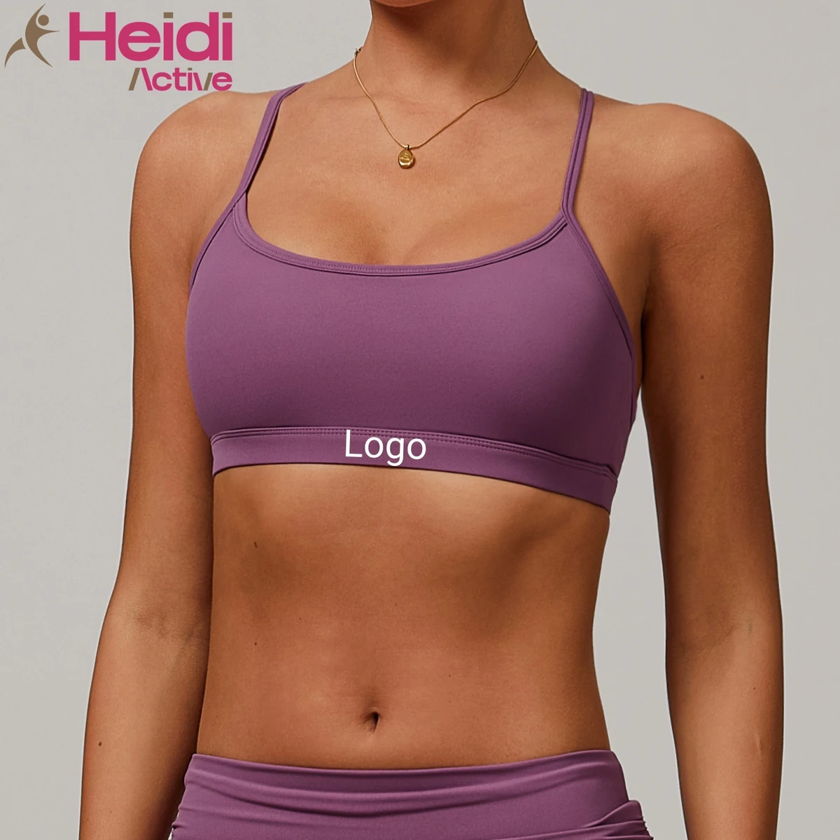 Customize Design Sports Gym Clothes Comfortable Lightweight U Neck Shockproof Cross Strap High Elastic Sports Bras