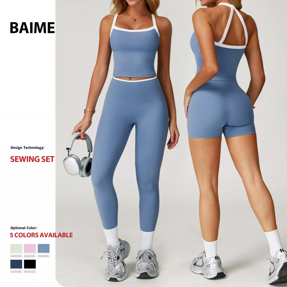 Factory Supply Backless Women Yoga Set Quick Dry Seamless Yoga Set 2 Piece Yoga Set Women