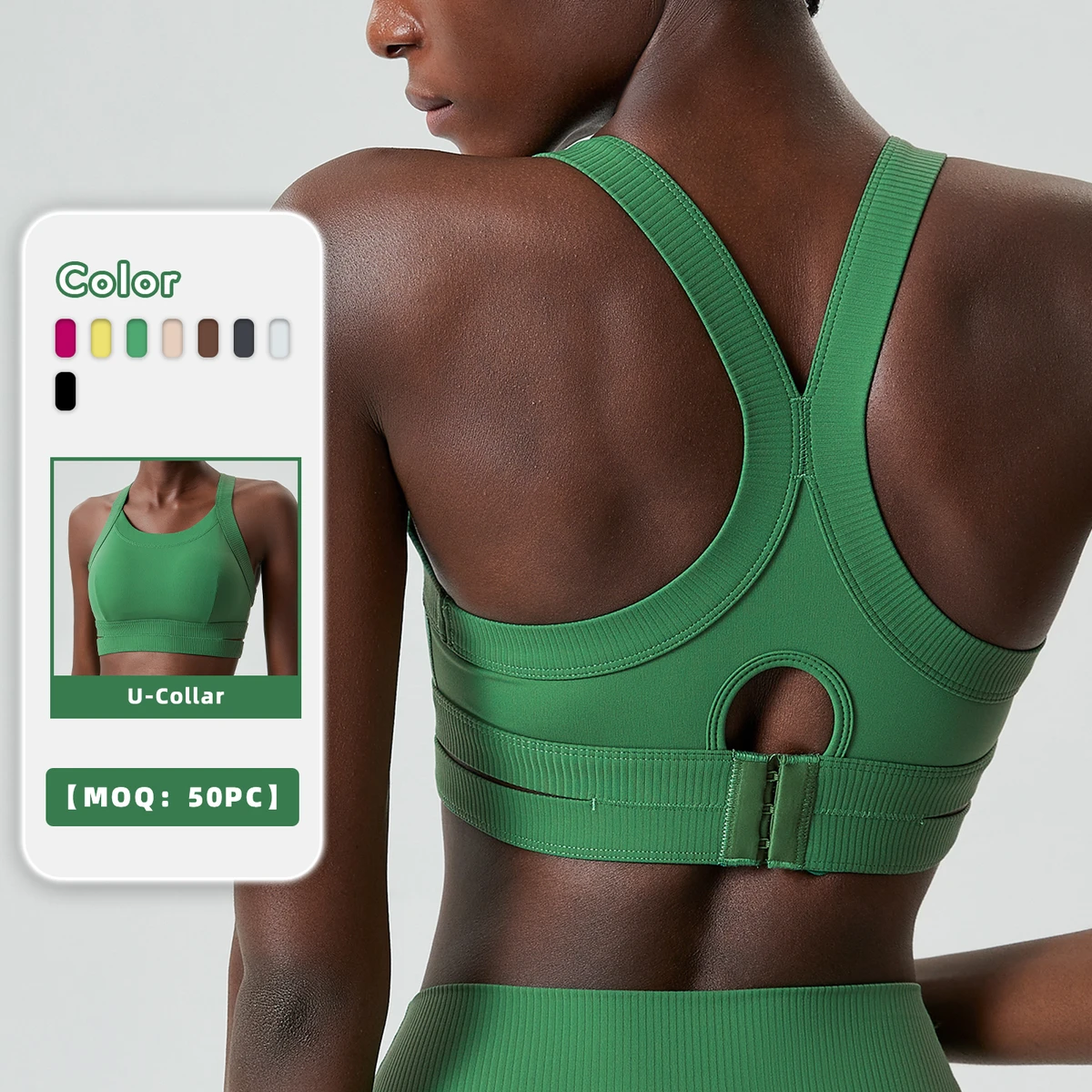 High-strength Racer-back With Double-layer Hollow Bottom Adjustable Yoga Fitness Bra for Women