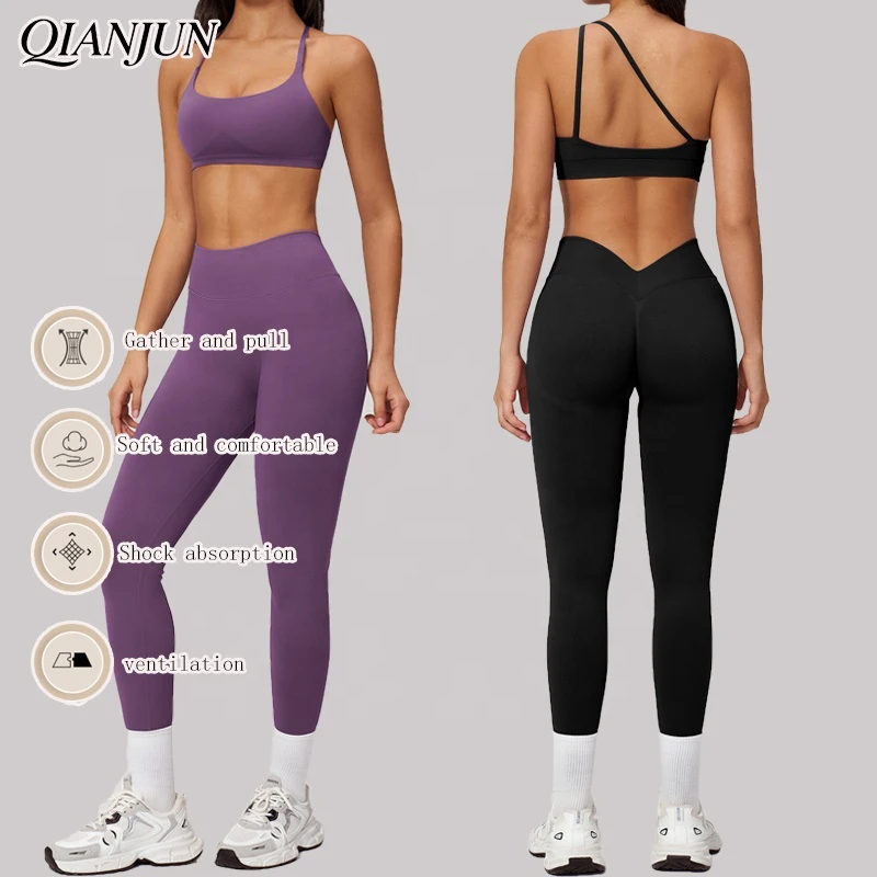 Wholesale Hight Quality Women's Sportswear Yoga Set Workout Clothes Fitness Wear Sports Gym Legging Fitness Bra Yoga Suits