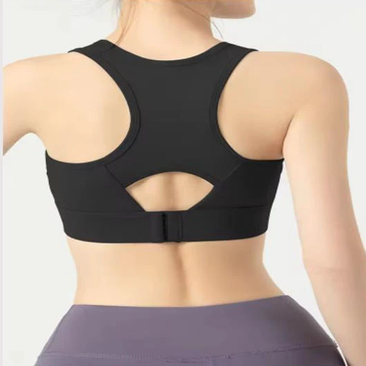 Women's Lightweight Breathable Gym Fitness Workout Sports Bra Tops Solid Pattern Yoga Bra Top