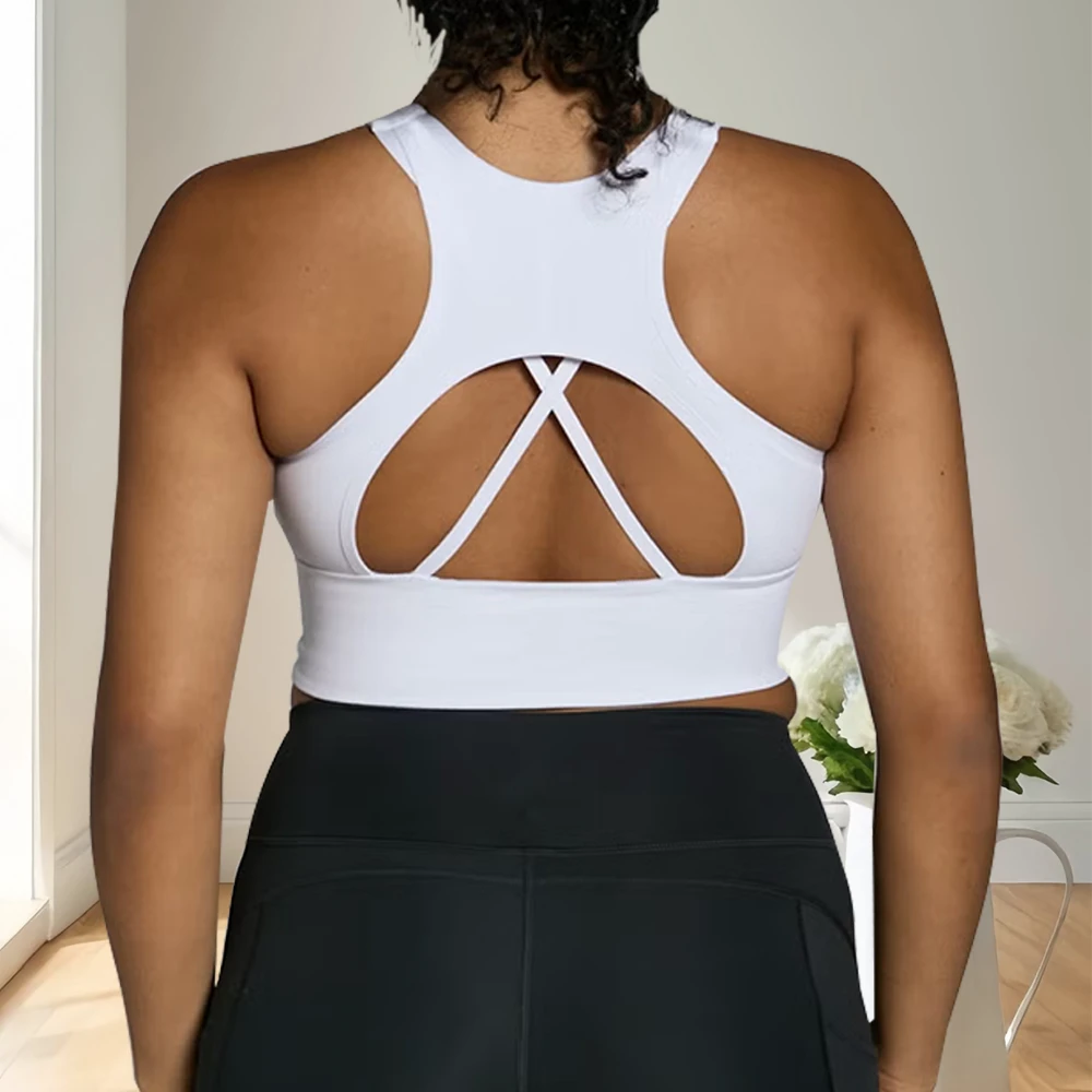 Womens Sportswear Raceback Gym Fitness Yoga Sports Bra Soft Flexible Quick Dry Breathable High Impact Sports Bra
