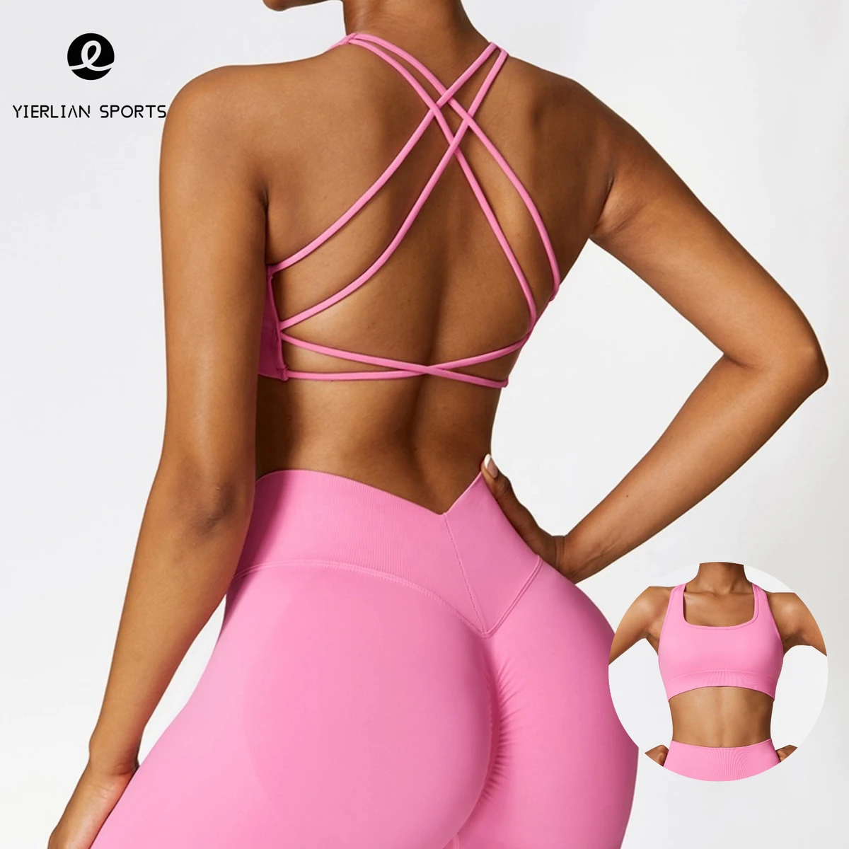Custom Logo OEM Factory Low MOQ Girls Hot Sexy Sport Photos Seamless Knitted Comfortable Hot Sexy XXXX Sports Wireless Bra